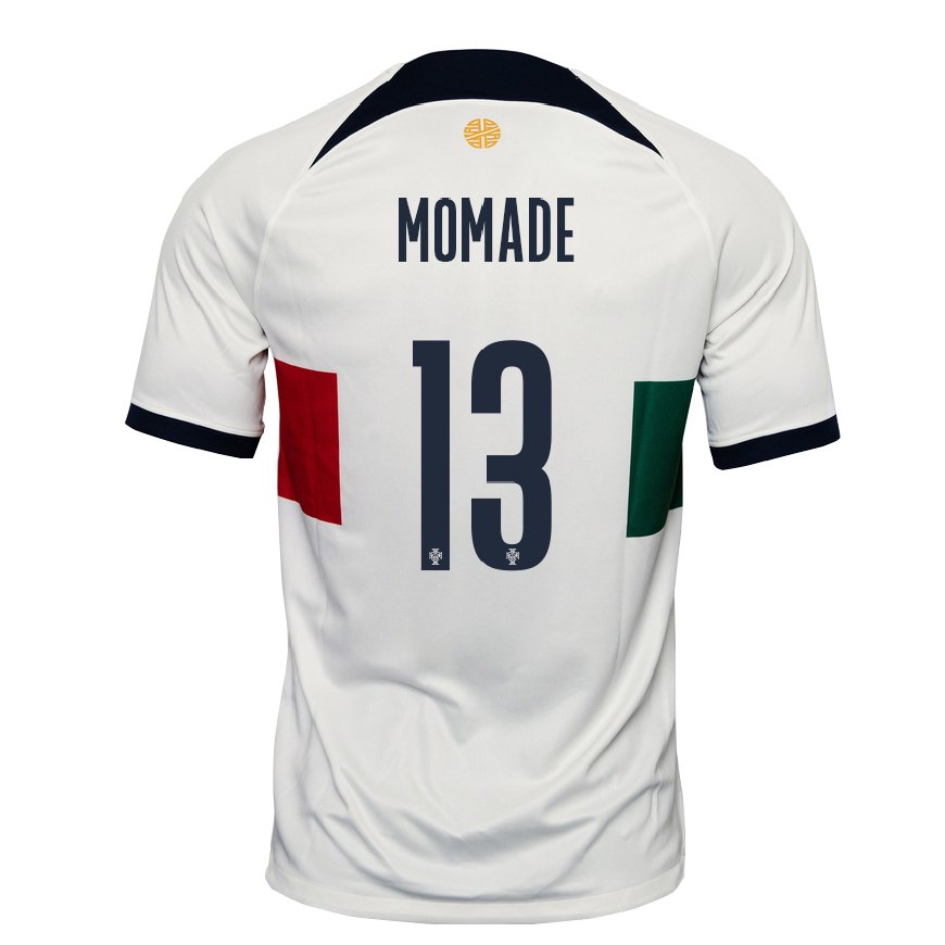 Kandiny Herren Portugiesische Rayhan Momade #13 Weiß Auswärtstrikot Trikot 22-24 T-shirt