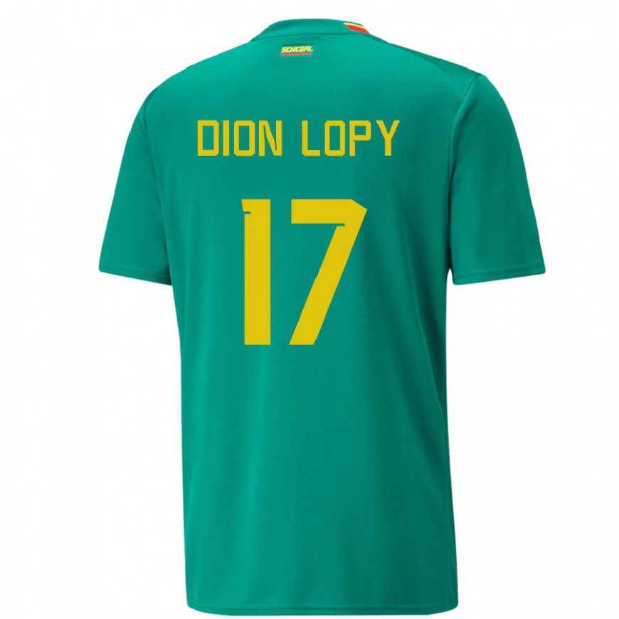 Kandiny Herren Senegalesische Dion Lopy #17 Grün Auswärtstrikot Trikot 22-24 T-shirt