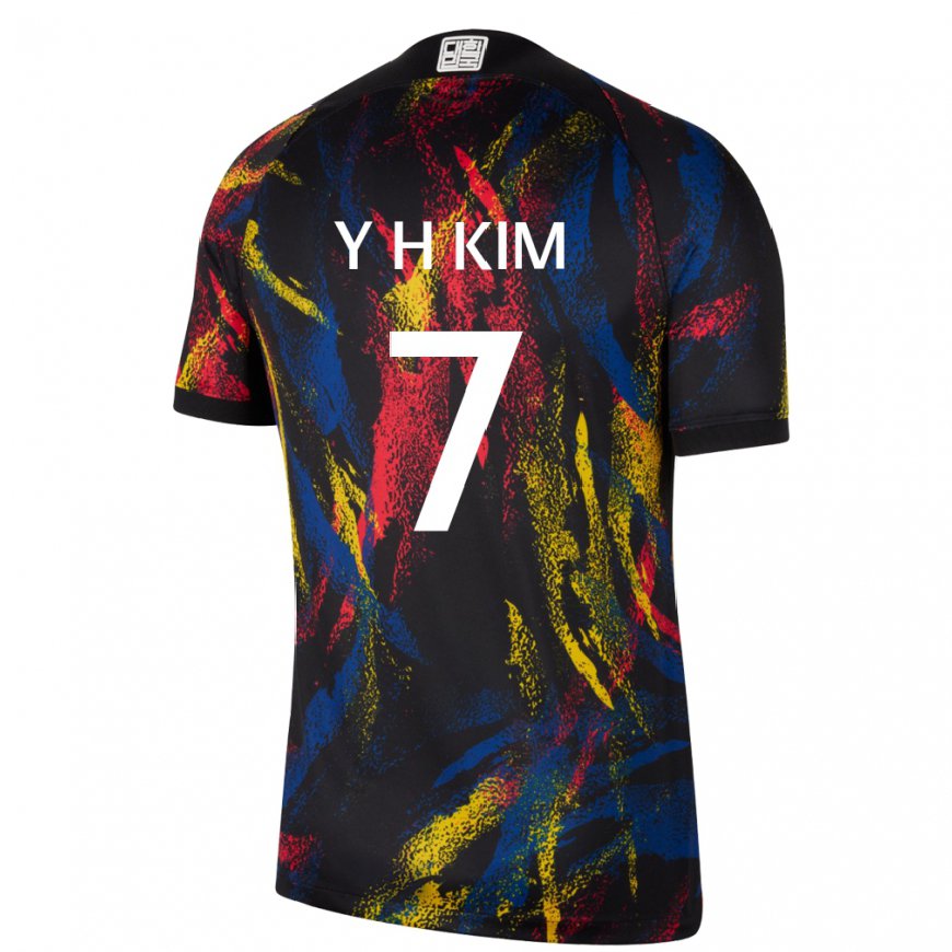 Kandiny Herren Südkoreanische Kim Yong Hak #7 Mehrfarbig Auswärtstrikot Trikot 22-24 T-shirt