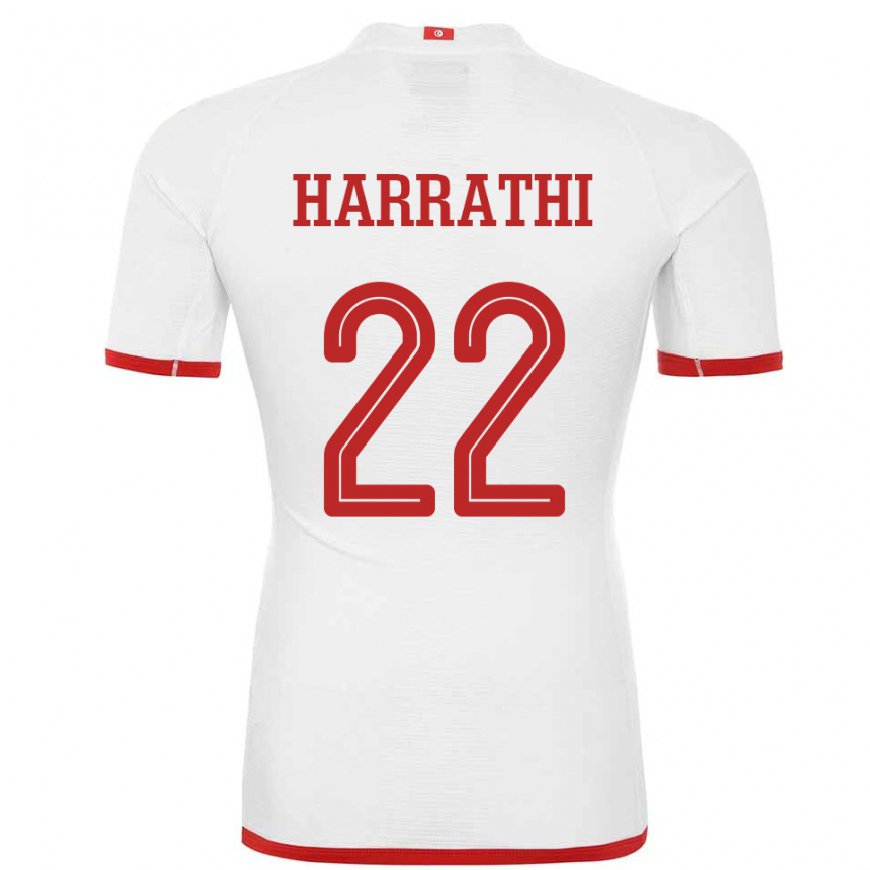 Kandiny Herren Tunesische Najla Harrathi #22 Weiß Auswärtstrikot Trikot 22-24 T-shirt
