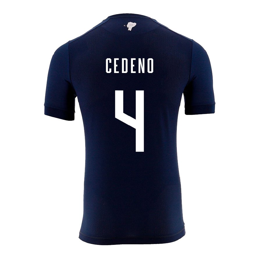 Kandiny Herren Ecuadorianische Stefany Cedeno #4 Marineblau Auswärtstrikot Trikot 22-24 T-shirt