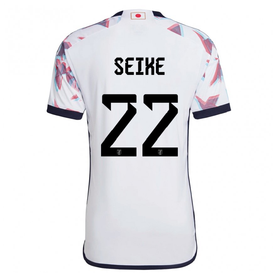 Kandiny Herren Japanische Kiko Seike #22 Weiß Auswärtstrikot Trikot 22-24 T-shirt