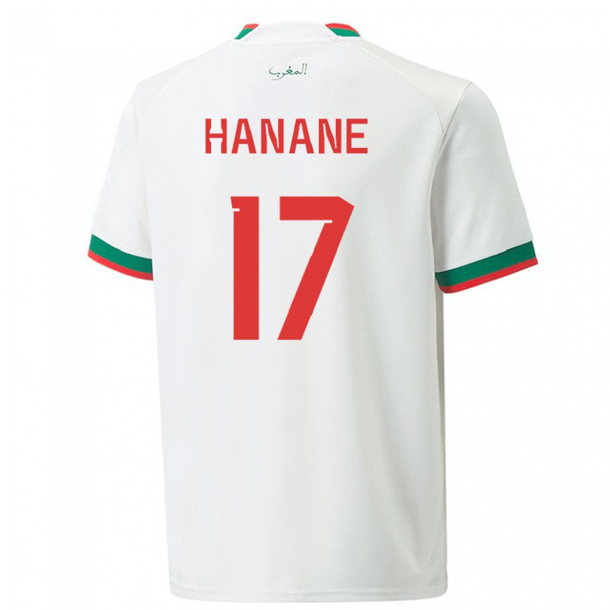 Kandiny Herren Marokkanische Hanane Ait El Haj #17 Weiß Auswärtstrikot Trikot 22-24 T-shirt