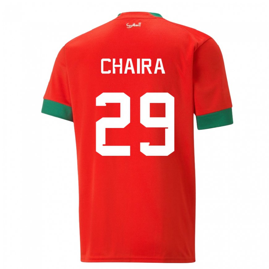 Kandiny Damen Marokkanische Ilyas Chaira #29 Rot Heimtrikot Trikot 22-24 T-shirt