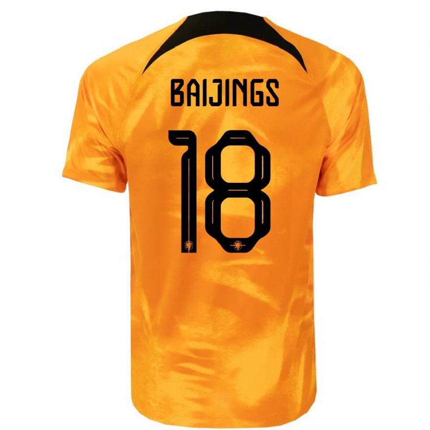 Kandiny Damen Niederländische Jill Baijings #18 Laser-orange Heimtrikot Trikot 22-24 T-shirt