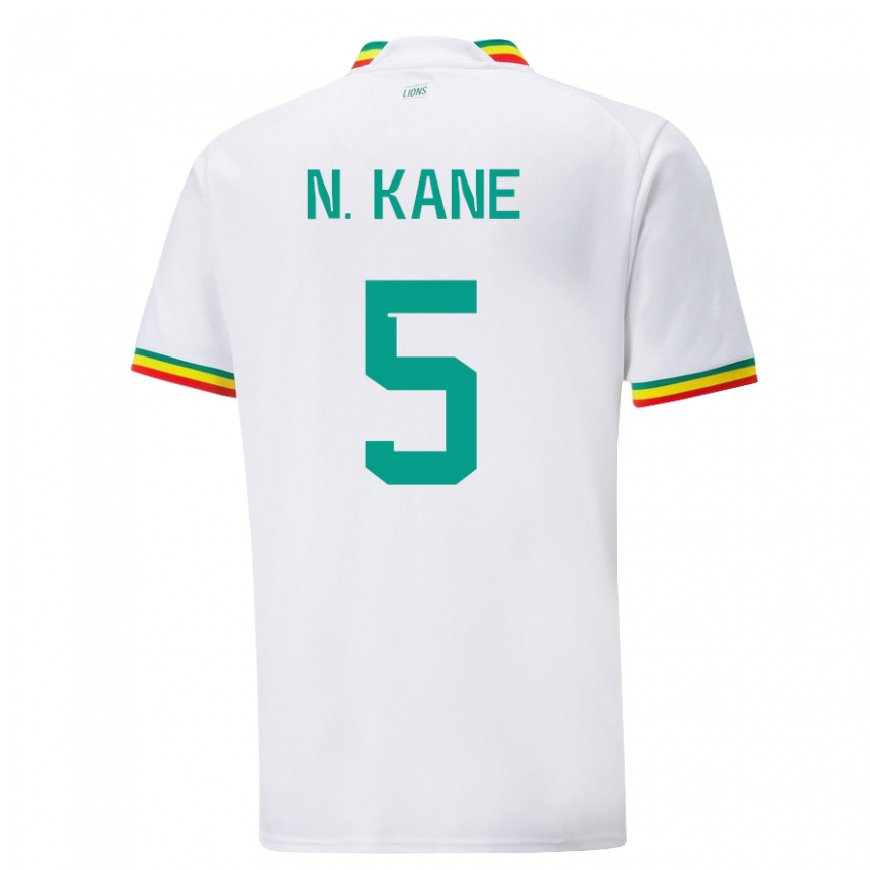 Kandiny Damen Senegalesische Ndeye Ndiaye Kane #5 Weiß Heimtrikot Trikot 22-24 T-shirt