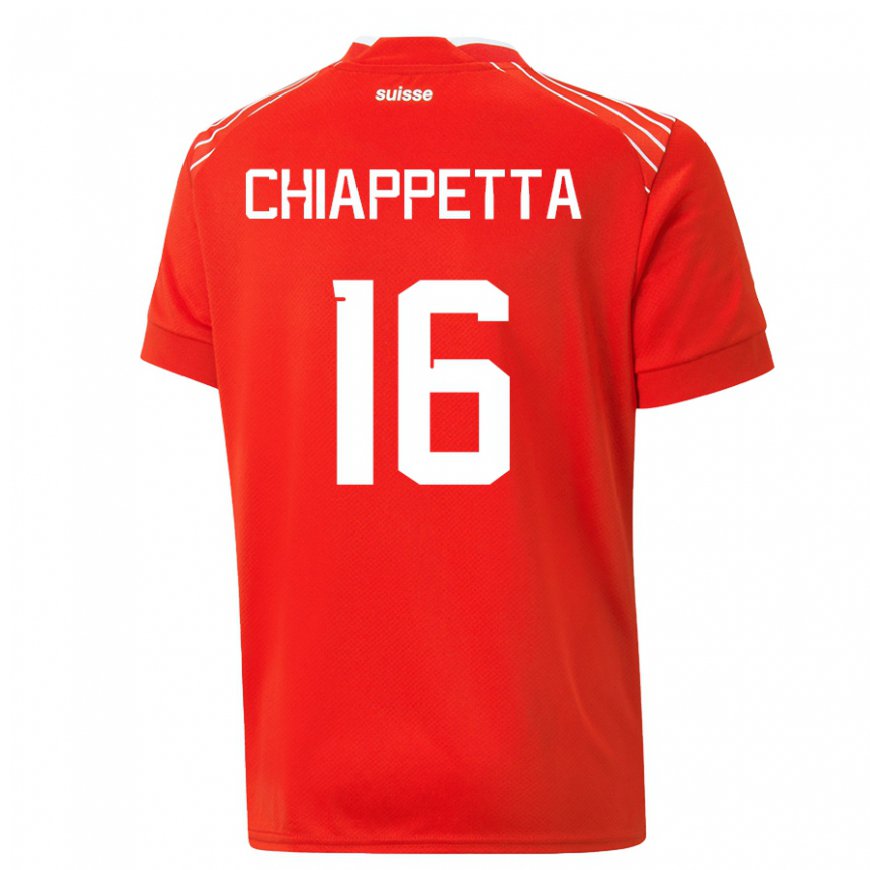 Kandiny Damen Schweizer Carmine Chiappetta #16 Rot Heimtrikot Trikot 22-24 T-shirt