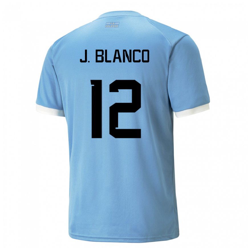 Kandiny Damen Uruguayische Juan Ignacio Blanco #12 Blau Heimtrikot Trikot 22-24 T-shirt