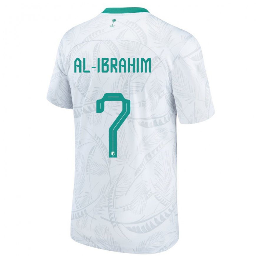 Kandiny Damen Saudi-arabische Noura Al Ibrahim #7 Weiß Heimtrikot Trikot 22-24 T-shirt