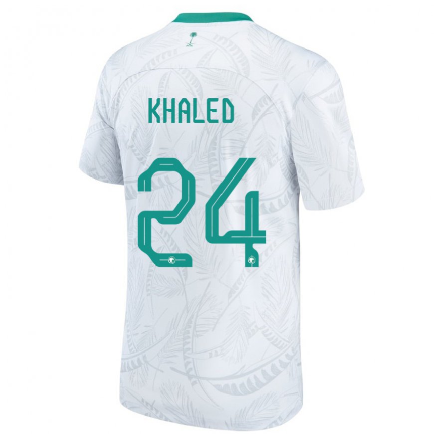 Kandiny Damen Saudi-arabische Atheer Khaled #24 Weiß Heimtrikot Trikot 22-24 T-shirt