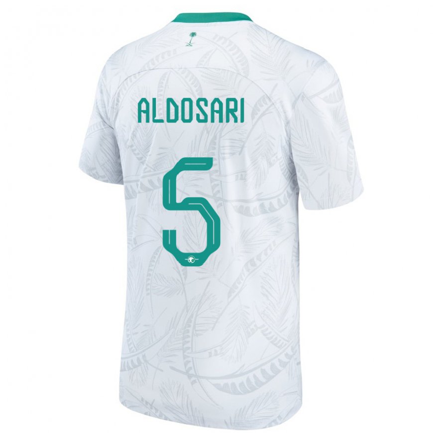Kandiny Damen Saudi-arabische Mohammed Aldosari #5 Weiß Heimtrikot Trikot 22-24 T-shirt