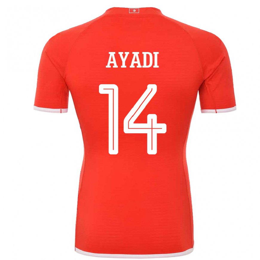 Kandiny Damen Tunesische Ghada Ayadi #14 Rot Heimtrikot Trikot 22-24 T-shirt