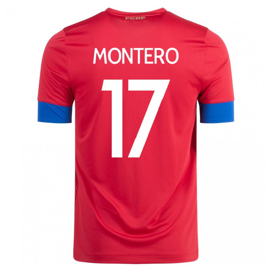 Kandiny Damen Costa-ricanische Michelle Montero #17 Rot Heimtrikot Trikot 22-24 T-shirt