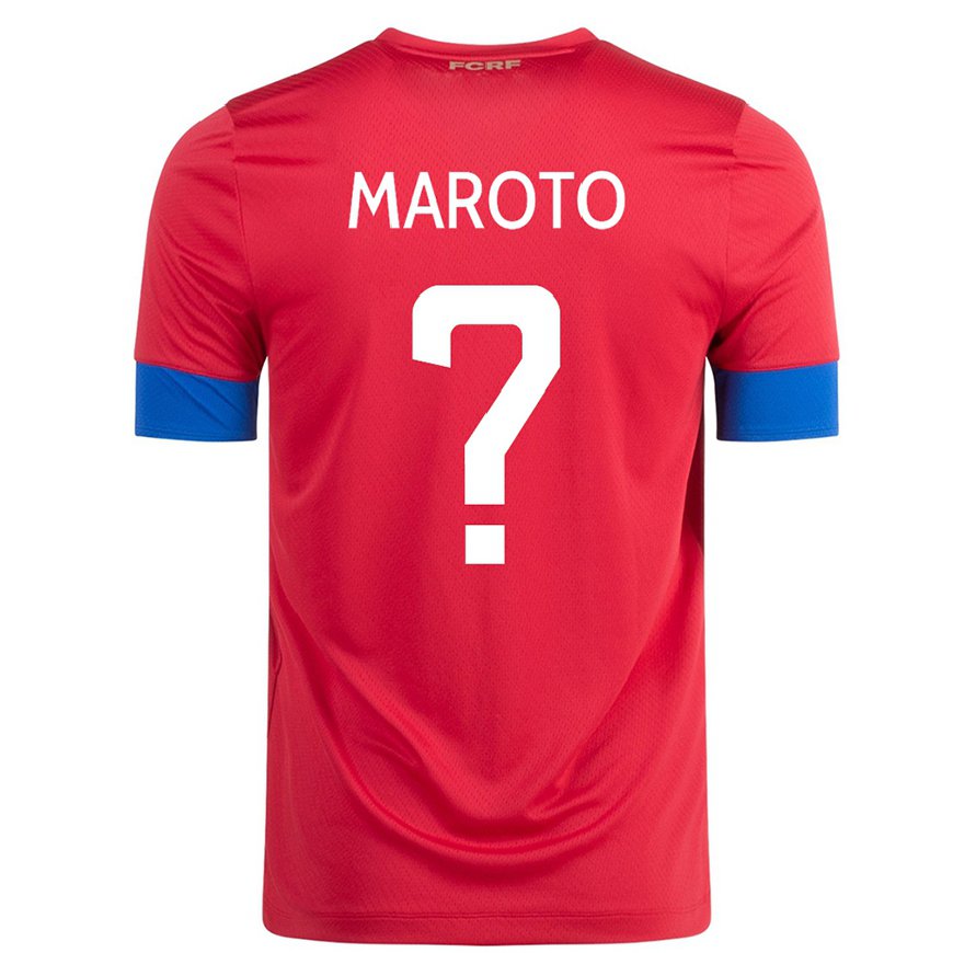 Kandiny Damen Costa-ricanische Victor Maroto #0 Rot Heimtrikot Trikot 22-24 T-shirt