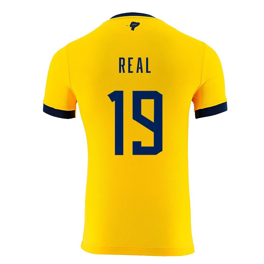Kandiny Damen Ecuadorianische Kerlly Real #19 Gelb Heimtrikot Trikot 22-24 T-shirt