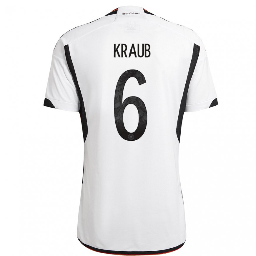 Kandiny Damen Deutsche Tom Kraub #6 Weiß Schwarz Heimtrikot Trikot 22-24 T-shirt