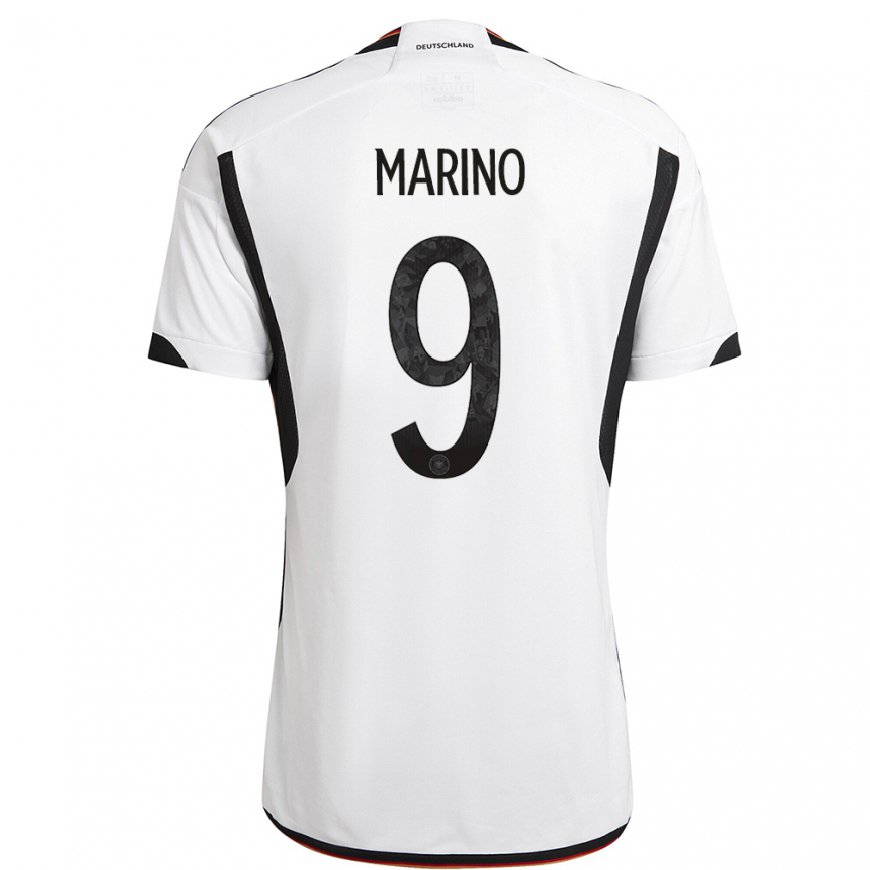 Kandiny Damen Deutsche Stefano Marino #9 Weiß Schwarz Heimtrikot Trikot 22-24 T-shirt