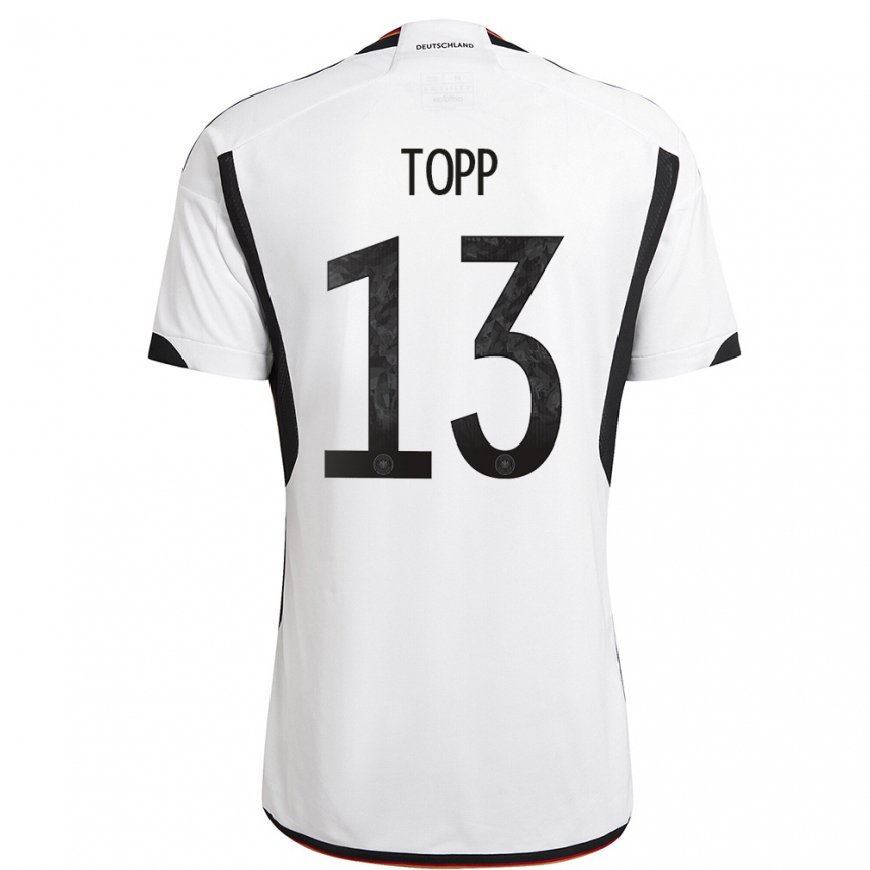 Kandiny Damen Deutsche Keke Topp #13 Weiß Schwarz Heimtrikot Trikot 22-24 T-shirt