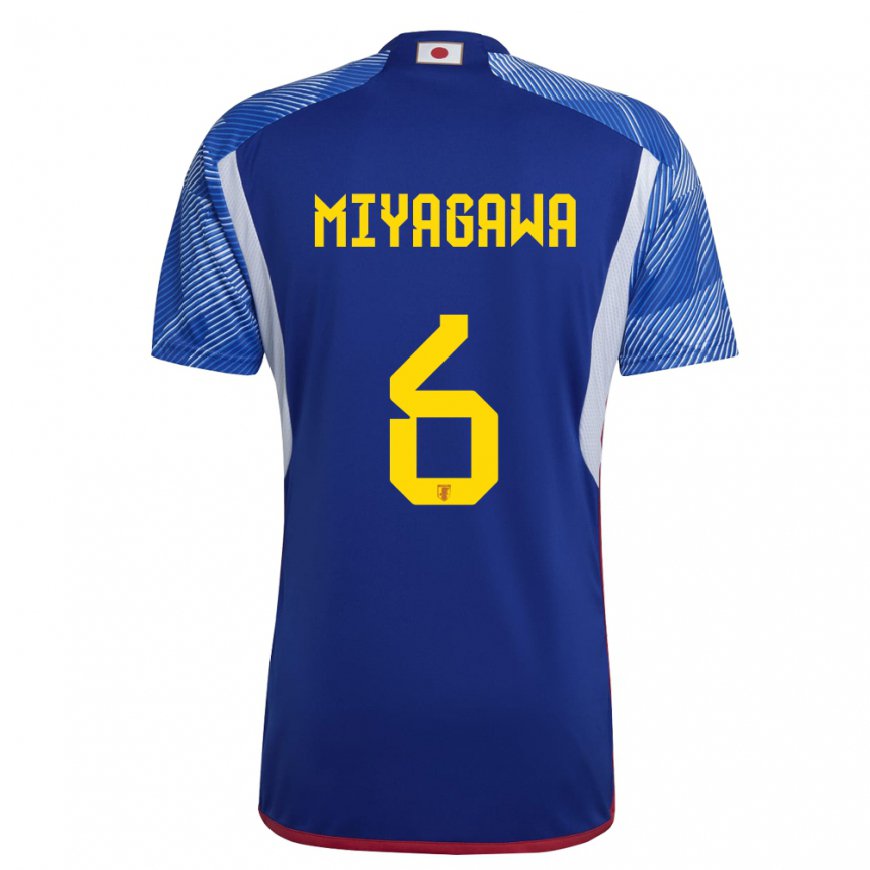 Kandiny Damen Japanische Asato Miyagawa #6 Königsblau Heimtrikot Trikot 22-24 T-shirt