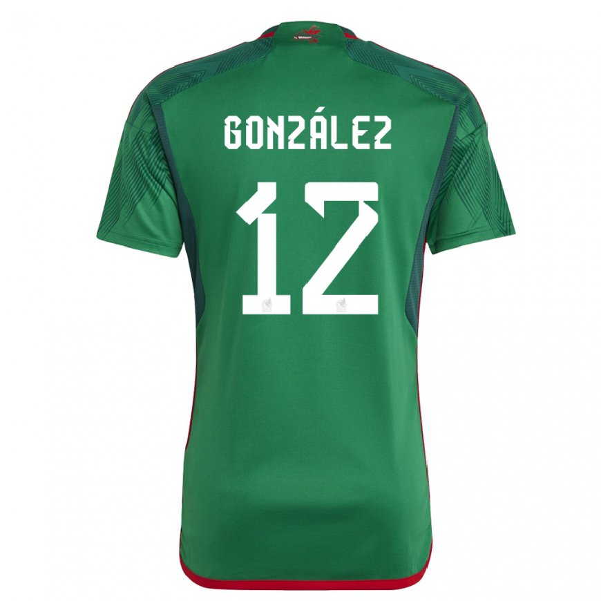 Kandiny Damen Mexikanische Itzel Gonzalez #12 Grün Heimtrikot Trikot 22-24 T-shirt