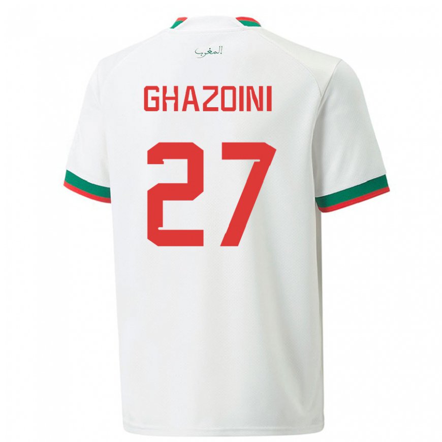 Kandiny Damen Marokkanische Amine Ghazoini #27 Weiß Auswärtstrikot Trikot 22-24 T-shirt