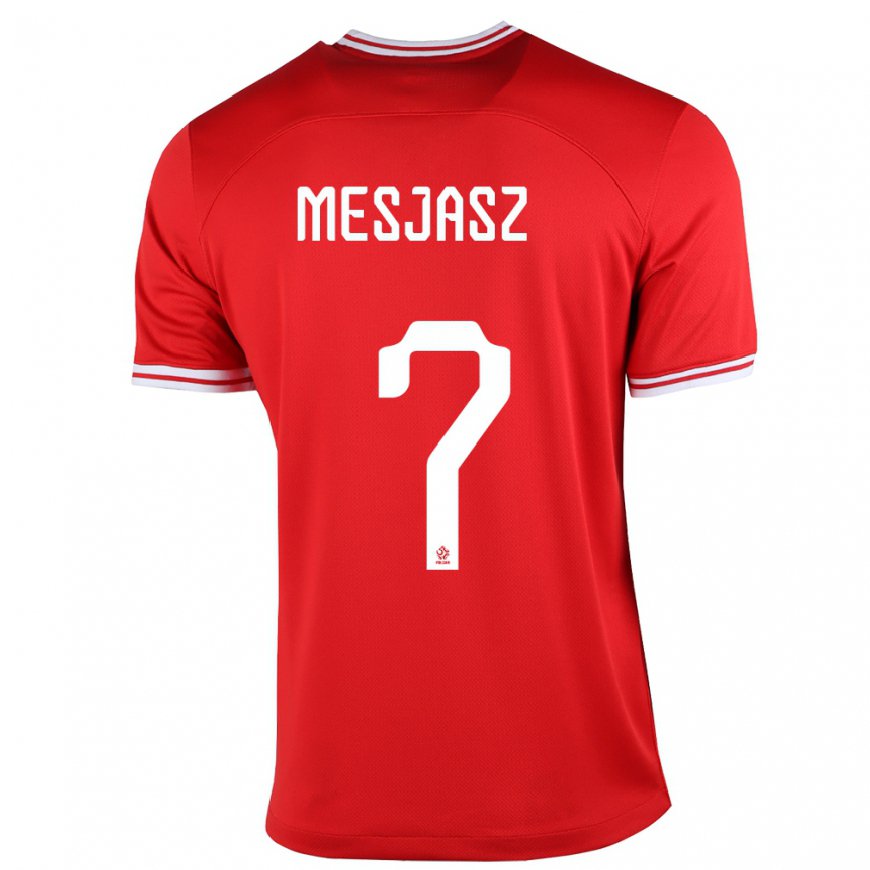 Kandiny Damen Polnische Malgorzata Mesjasz #7 Rot Auswärtstrikot Trikot 22-24 T-shirt