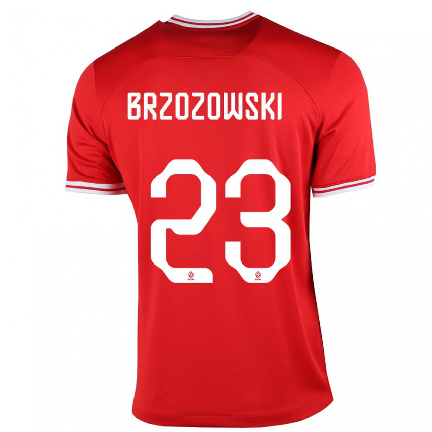 Kandiny Damen Polnische Milosz Brzozowski #23 Rot Auswärtstrikot Trikot 22-24 T-shirt