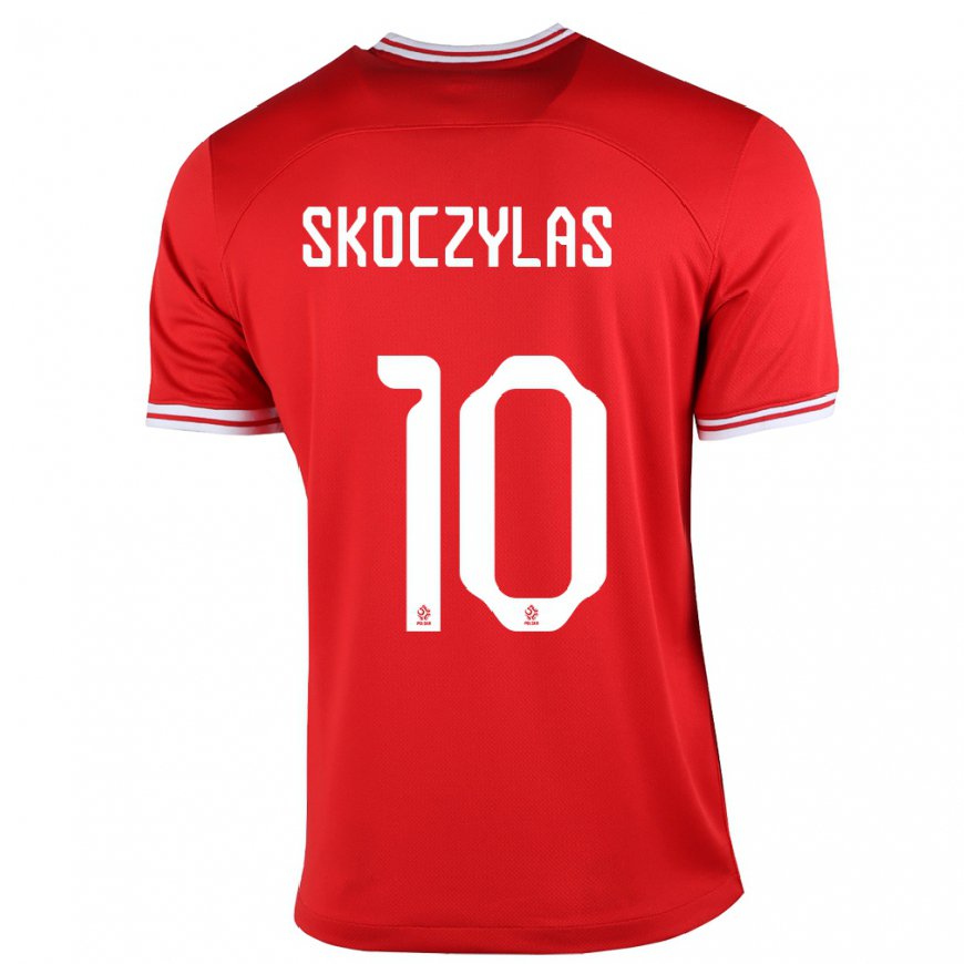 Kandiny Damen Polnische Mateusz Skoczylas #10 Rot Auswärtstrikot Trikot 22-24 T-shirt