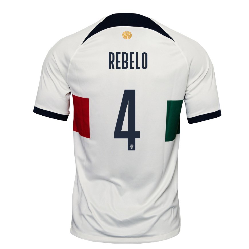 Kandiny Damen Portugiesische Silvia Rebelo #4 Weiß Auswärtstrikot Trikot 22-24 T-shirt