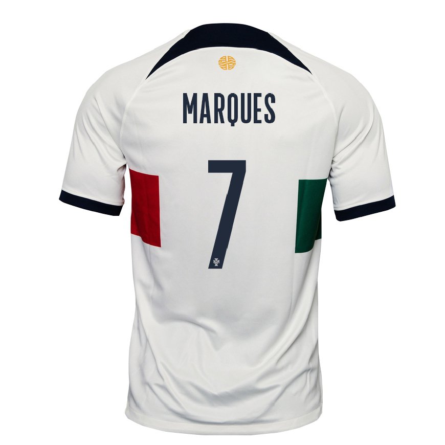 Kandiny Damen Portugiesische Vanessa Marques #7 Weiß Auswärtstrikot Trikot 22-24 T-shirt