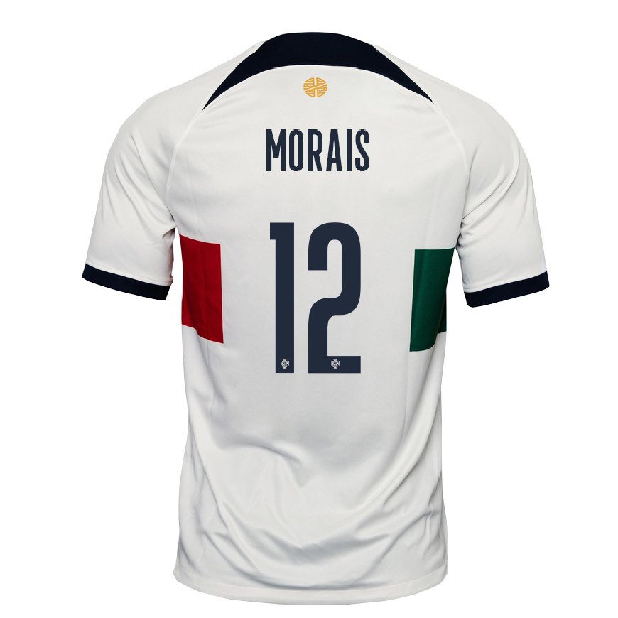 Kandiny Damen Portugiesische Patricia Morais #12 Weiß Auswärtstrikot Trikot 22-24 T-shirt