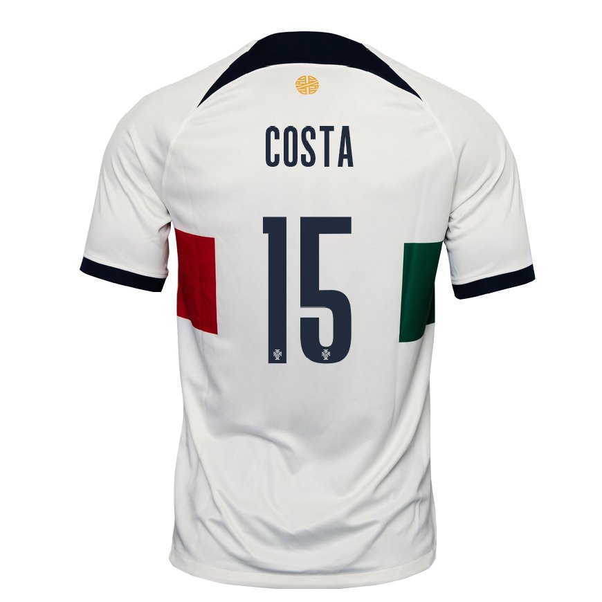 Kandiny Damen Portugiesische Carole Costa #15 Weiß Auswärtstrikot Trikot 22-24 T-shirt