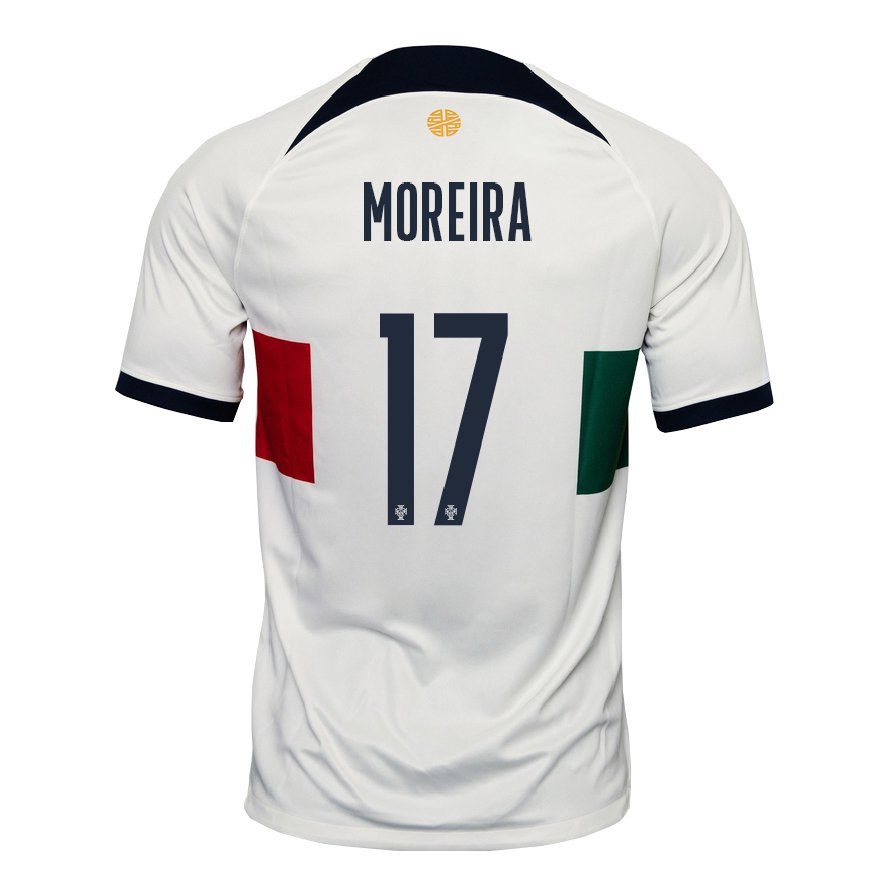 Kandiny Damen Portugiesische Afonso Moreira #17 Weiß Auswärtstrikot Trikot 22-24 T-shirt