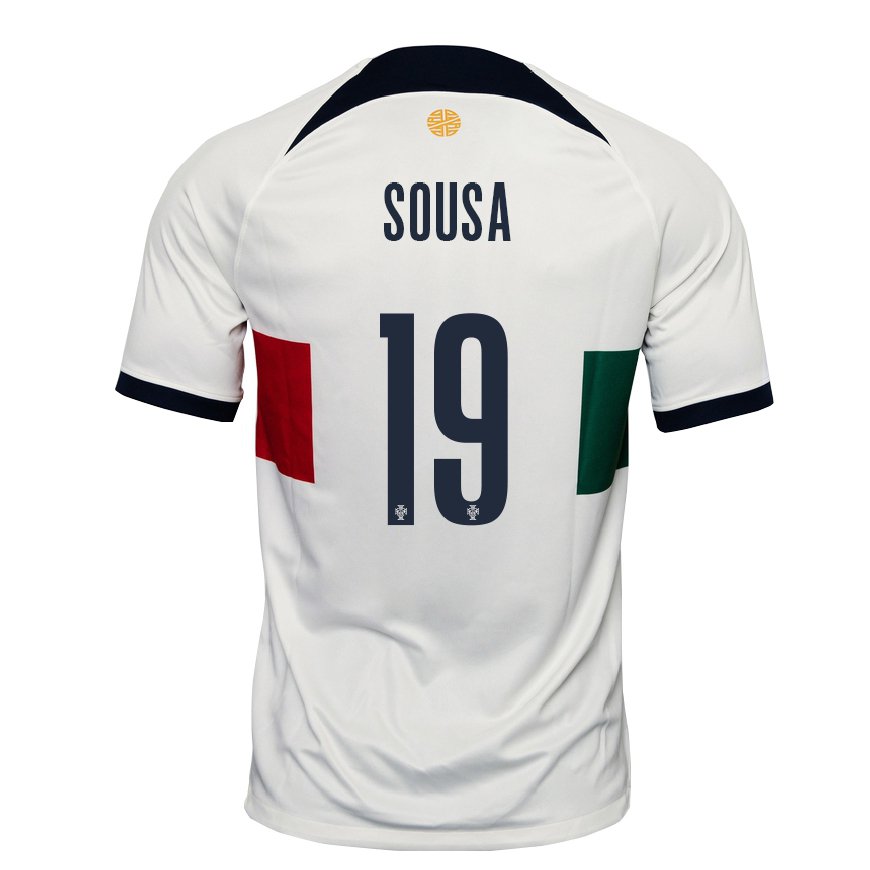Kandiny Damen Portugiesische Goncalo Sousa #19 Weiß Auswärtstrikot Trikot 22-24 T-shirt
