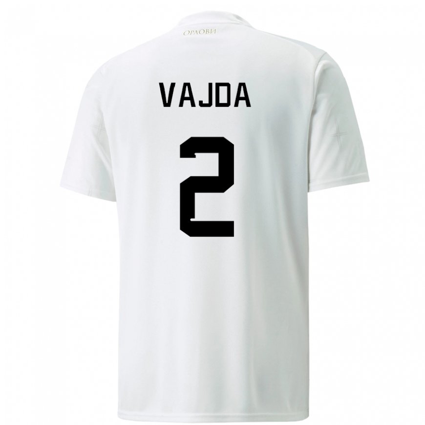 Kandiny Damen Serbische Orsoja Vajda #2 Weiß Auswärtstrikot Trikot 22-24 T-shirt