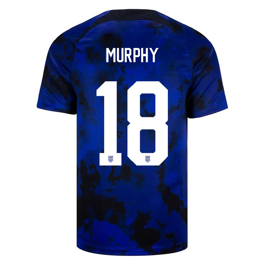 Kandiny Damen Us-amerikanische Casey Murphy #18 Königsblau Auswärtstrikot Trikot 22-24 T-shirt