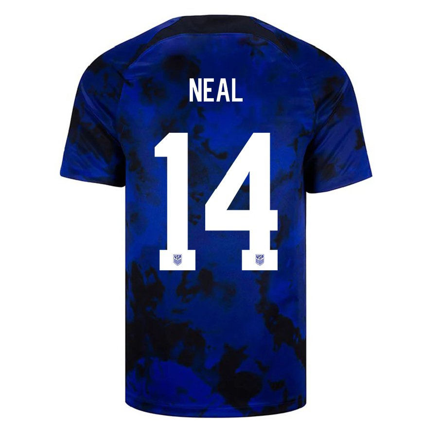Kandiny Damen Us-amerikanische Jalen Neal #14 Königsblau Auswärtstrikot Trikot 22-24 T-shirt