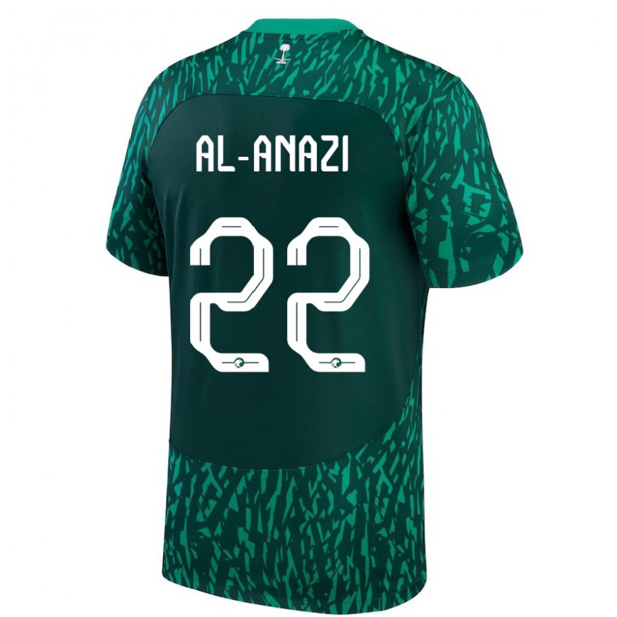 Kandiny Damen Saudi-arabische Lama Al Anazi #22 Dunkelgrün Auswärtstrikot Trikot 22-24 T-shirt