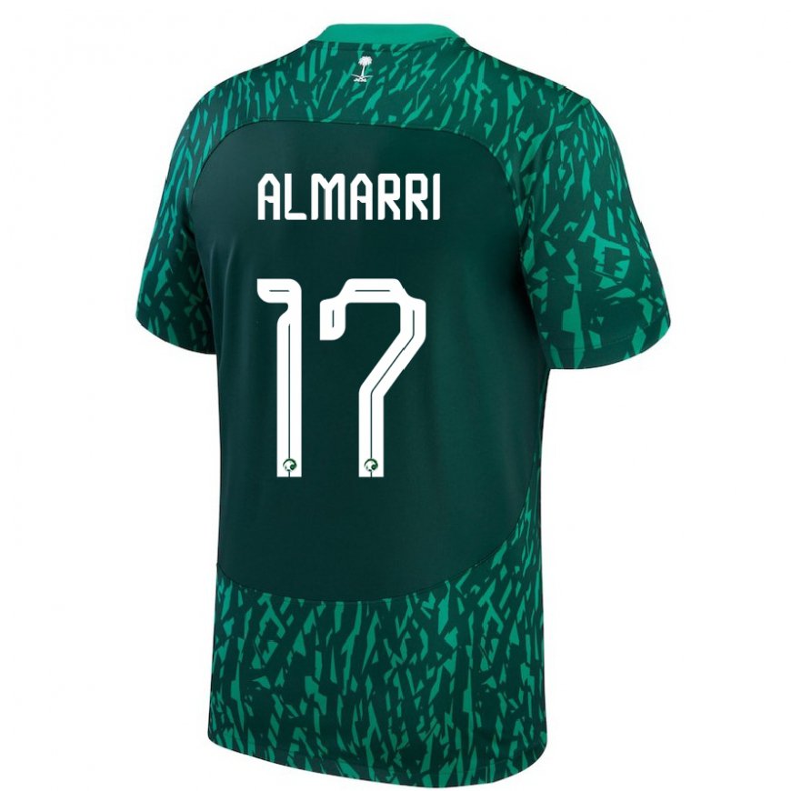 Kandiny Damen Saudi-arabische Mohammed Almarri #17 Dunkelgrün Auswärtstrikot Trikot 22-24 T-shirt