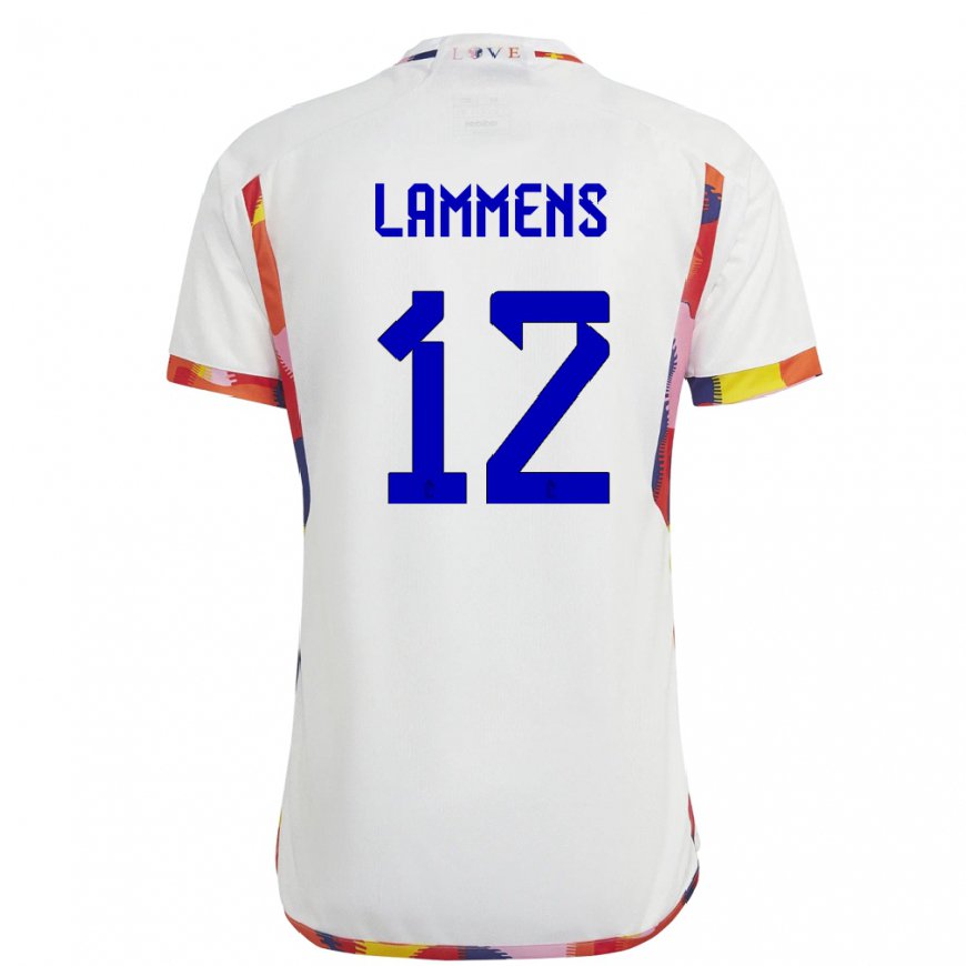 Kandiny Damen Belgische Senne Lammens #12 Weiß Auswärtstrikot Trikot 22-24 T-shirt