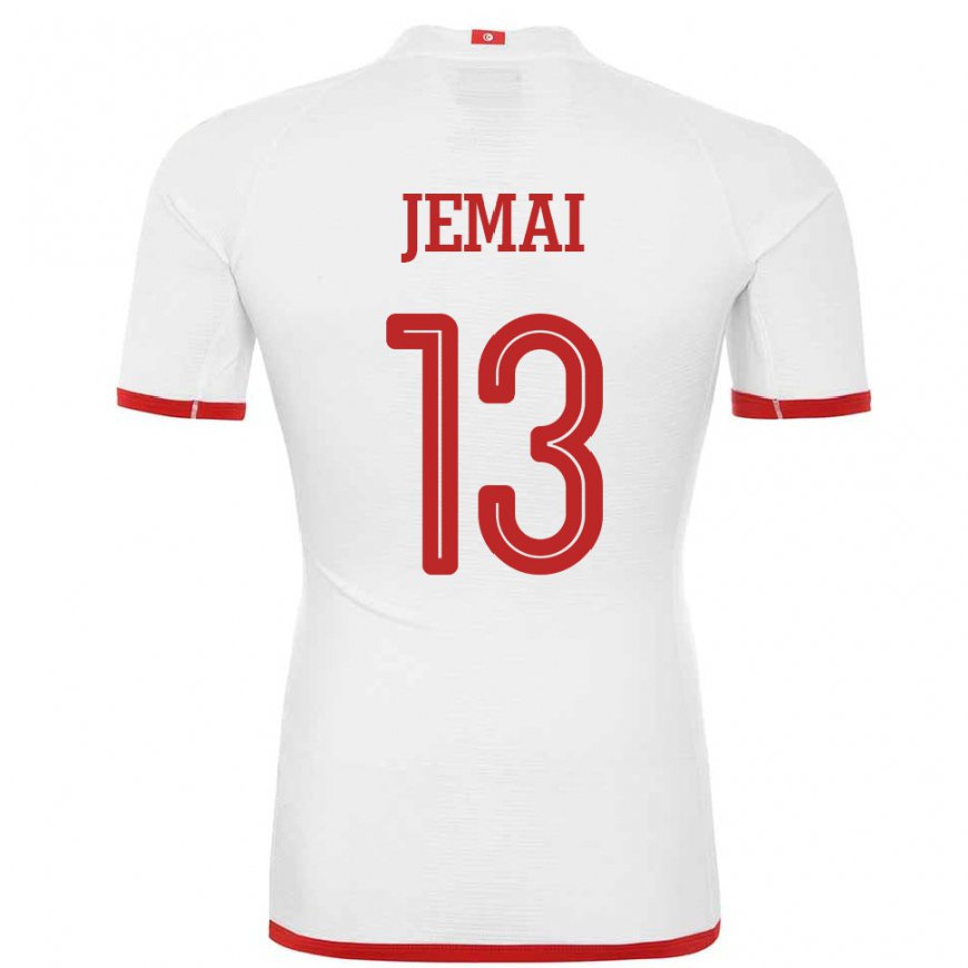 Kandiny Damen Tunesische Yasmine Jemai #13 Weiß Auswärtstrikot Trikot 22-24 T-shirt