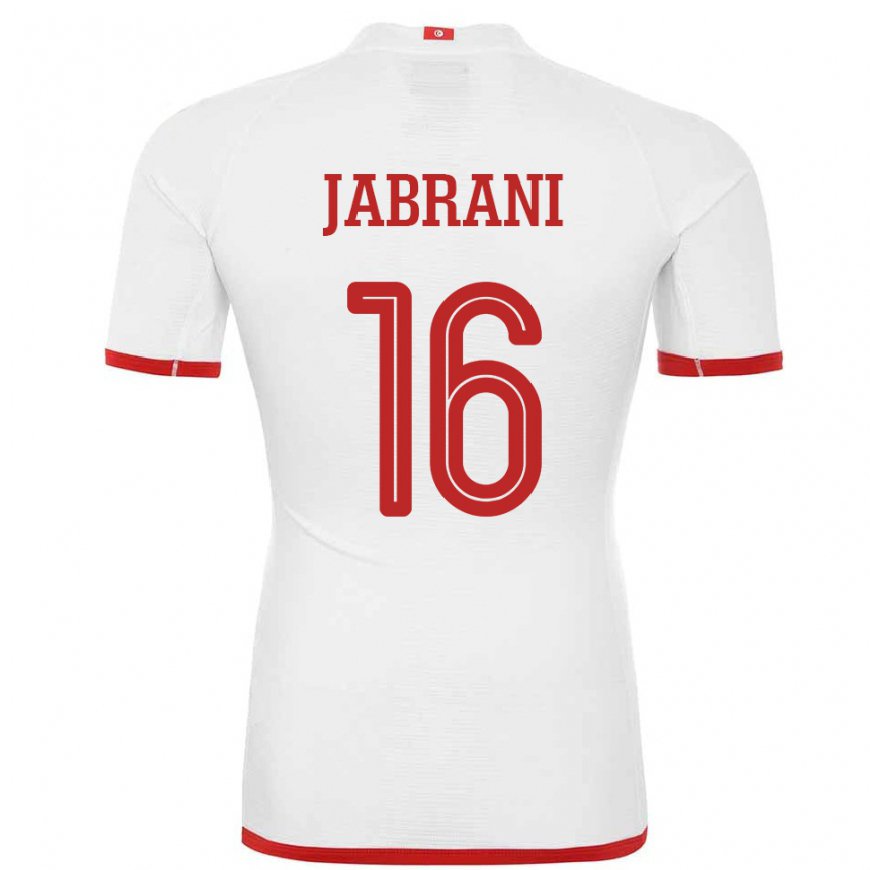 Kandiny Damen Tunesische Soulaima Jabrani #16 Weiß Auswärtstrikot Trikot 22-24 T-shirt