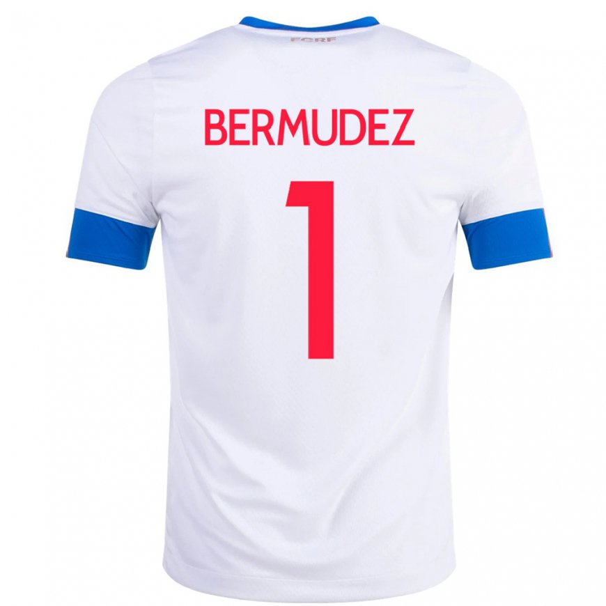 Kandiny Damen Costa-ricanische Noelia Bermudez #1 Weiß Auswärtstrikot Trikot 22-24 T-shirt
