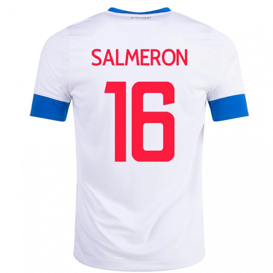 Kandiny Damen Costa-ricanische Andrey Salmeron #16 Weiß Auswärtstrikot Trikot 22-24 T-shirt