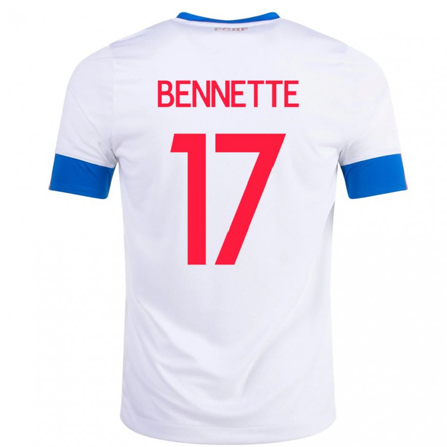Kandiny Damen Costa-ricanische Jewison Bennette #17 Weiß Auswärtstrikot Trikot 22-24 T-shirt