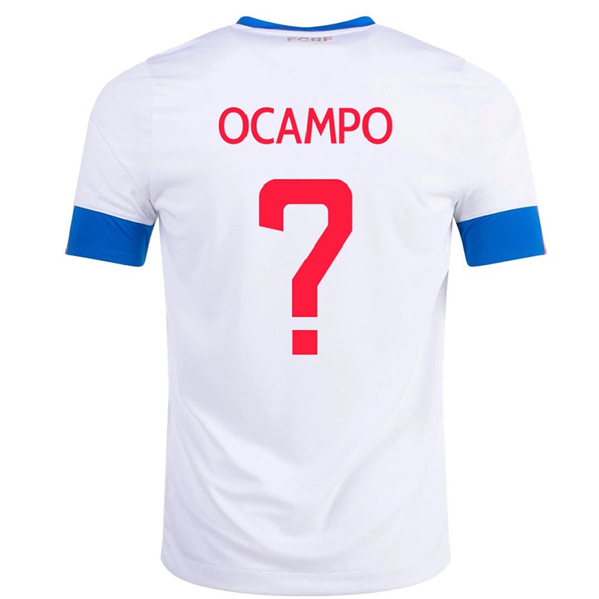 Kandiny Damen Costa-ricanische Benjamin Ocampo #0 Weiß Auswärtstrikot Trikot 22-24 T-shirt