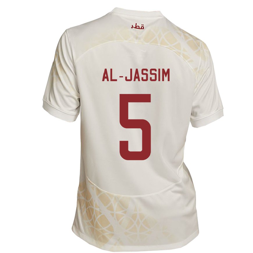 Kandiny Damen Katarische Dana Al Jassim #5 Goldbeige Auswärtstrikot Trikot 22-24 T-shirt