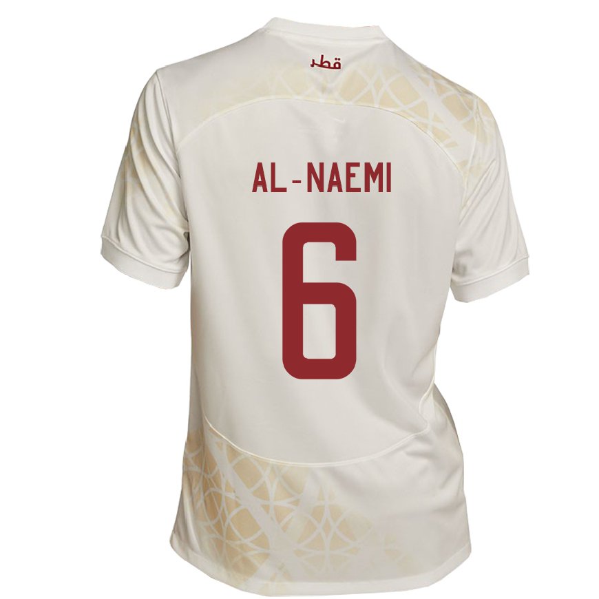 Kandiny Damen Katarische Reem Al Naemi #6 Goldbeige Auswärtstrikot Trikot 22-24 T-shirt