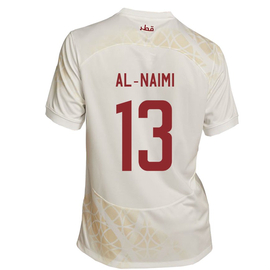 Kandiny Damen Katarische Zahra Al Naimi #13 Goldbeige Auswärtstrikot Trikot 22-24 T-shirt