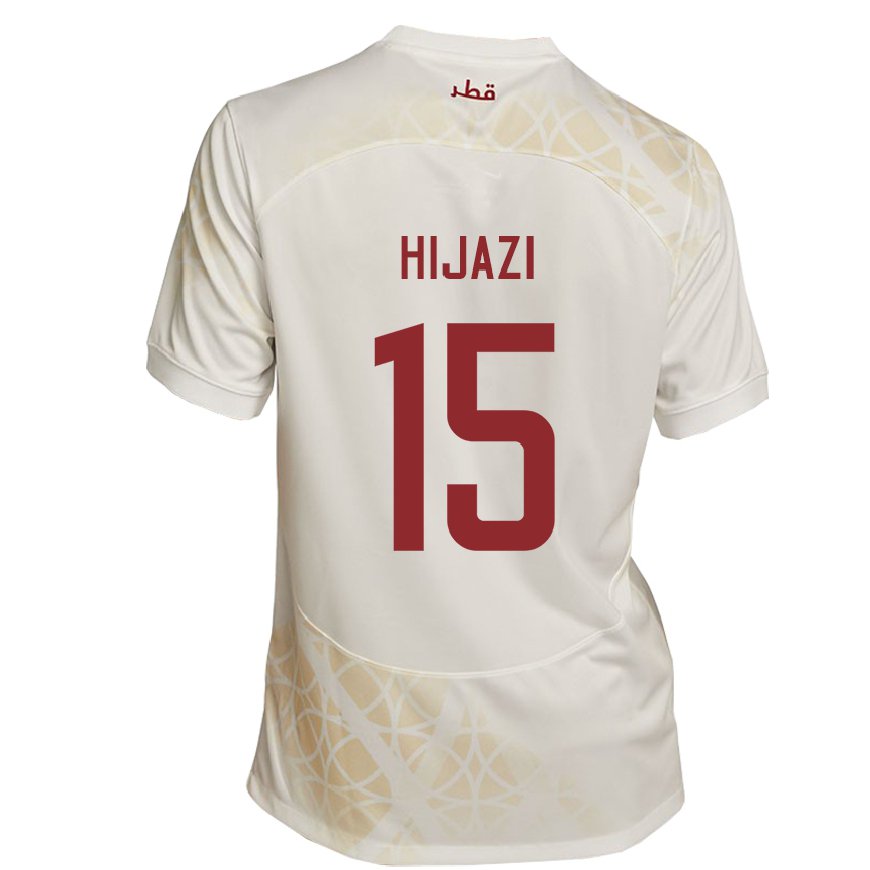 Kandiny Damen Katarische Asalet Hijazi #15 Goldbeige Auswärtstrikot Trikot 22-24 T-shirt